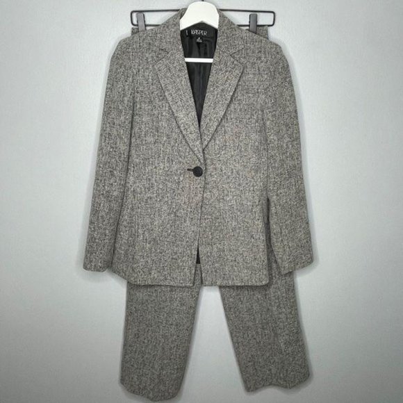 Kasper Pants - Kasper Gray Black Plaid Pant Suit